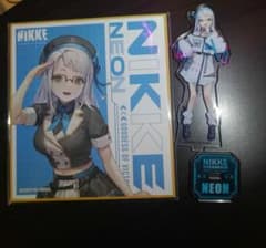 勝利の女神:NIKKE ネオン アクスタ 色紙 セット ローソン - メルカリ