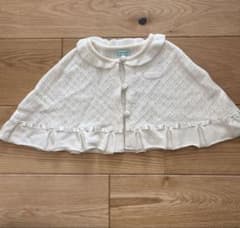 【美品】TOCCA フリル付きポンチョ 80 アイボリーのサムネイル