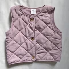 H&M ベビーベスト キルティング ピンク 86cmのサムネイル