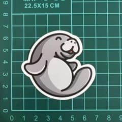 【即購入可能】防水ステッカー シール 可愛い マナティ【送料無料】のサムネイル