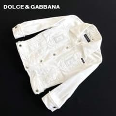 DOLCE＆GABBANAドルチェ＆ガッバーナ DGロゴホワイトデニムジャケット