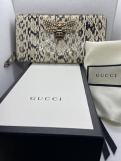 正規品！GUCCI クイーンマーガレット パイソン長財布のサムネイル