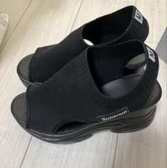 Superem 厚底ニットサンダル ブラックのサムネイル