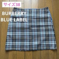 BURBERRY BLUE LABEL☆美品ブルーチェック柄ミニスカートM - メルカリ