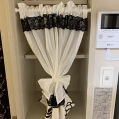 ♥ハンドメイド♥レース小窓用♥のれん♥新品未使用♥のサムネイル