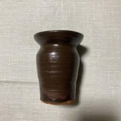 ダークブラウン 陶器 花器 - メルカリ