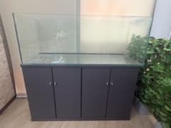 [引き取り限定] 大型水槽 木製キャビネット セット ⚠️引き取り限定⚠️ ガラス水槽 キャビネットセット 1200 450 450