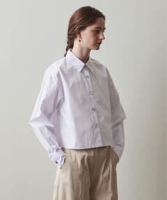 steven alan ストライプ クロップドシャツのサムネイル