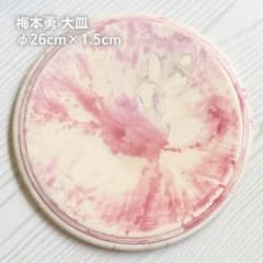 85：梅本勇 プレート大 直径26cm ピーチ - メルカリ