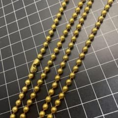 真鍮製ブラス4mm☆50cm☆ネックレスボールチェーン☆超太ボール 