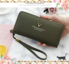 ♥即購入OK♥【グリーン】(❁ᴗ͈ˬᴗ͈)◞新品送料無料 長財布 大人気 長財布のサムネイル