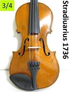 ドイツ製1枚板3/4】 ストラディバリウスラベル バイオリン 付属品