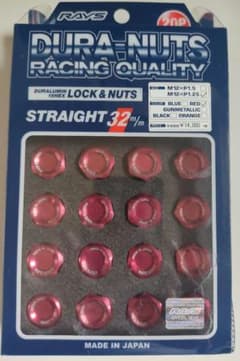 Rays レーシングナット サイズ　M12×P1.25 カラー　レッドのサムネイル