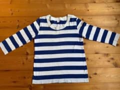 ★お値下げしました！レイトリー laiterie 七分袖　青✖️白ボーダーTシャツのサムネイル