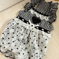 ハンドメイド♡犬服 レース重ねのバルーンキャミワンピース - メルカリ