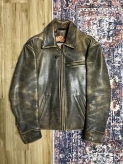 HARLEY-DAVIDSON シングルライダース　レザー　極上肉厚 USA製 ハーレーダビッドソン シングル ライダース 肉厚 レザー