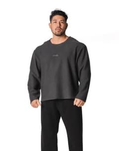 LYFT サーマルルーズワッペン ロングTシャツ ダークグレー　Lサイズ LYFT/リフト サーマルルーズワッペンロングTシャツ ダークグレー