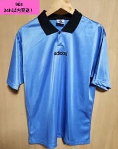 90s adidas アディダス ゲームシャツ 半袖 パフォーマンスロゴ - メルカリ