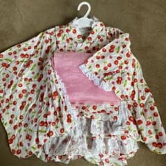 スヌーピー様＊浴衣　ミニ　120 ワンピース　女の子　ハート　さくらんぼのサムネイル