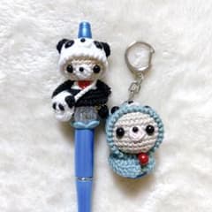 としちゃん様♡くまとりょーしか あみぐるみ＆ぱんだカスタムボールペンのサムネイル