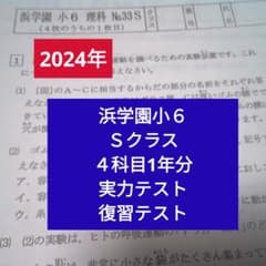 2024年版】浜学園小6Sクラス 4科目1年分 復習テストt - メルカリ