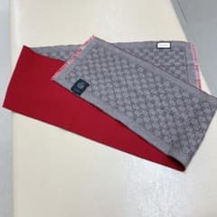 グッチ マフラー 20㎝x175cm 赤/GGパターン ウール グッチ マフラー 20㎝x175cm 赤/GGパターン ウール - メルカリ