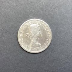 イギリス 2シリング硬貨 1954年 エリザベス2世 - メルカリ