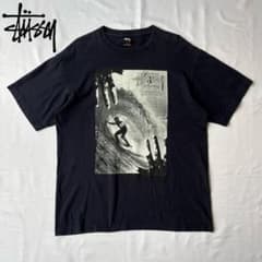 【希少レア】Stussy オールドステューシー サーフマンフォトプリントTシャツ 希少レア】Stussy オールドステューシー サーフマンフォトプリントT