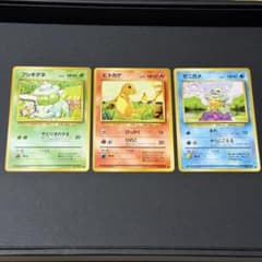 旧裏】ポケモンカード 初代御三家 ヒトカゲ フシギダネ ゼニガメ 3枚