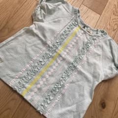 （専用）ラポシェビスキュイ♡カットソー♡ミント♡トップス♡120のサムネイル