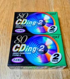 TDK CDing-2 80分 ハイポジ カセットテープ 2パックのサムネイル