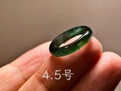 L17-69 ピンキーリング氷種森緑 4.5号 グアテマラ産A貨本翡翠 くりぬき L17-69 ピンキーリング氷種森緑 4.5号 グアテマラ産A貨本翡翠 くりぬき