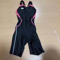 arena 競泳水着 ハーフスパッツ ブラック ピンク　Finaマーク　150