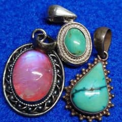 シルバー925 ペンダントトップ 3個　インディアン 　※真ん中刻印なし シルバー925 ペンダントトップ 3個 インディアン ※真ん中刻印なし