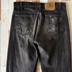 Levi’s 505 後染めブラックW32L30 髭落ち 鬼ヒゲ!!】90s Levi's 505 後染め ブラック 実寸W32L30 - メルカリ