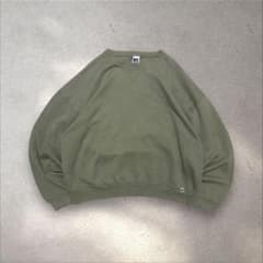 RUSSELLATHLETIC90s〜00sメキシコ製無地スウェット前Vオリーブ - メルカリ