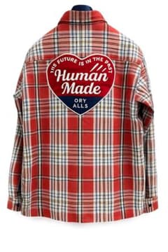 Human Made レッドチェックネルシャツ Lサイズ - メルカリ