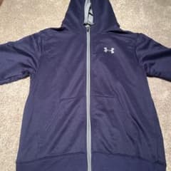 UNDER ARMOUR ジップアップパーカー ネイビー LG