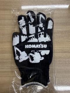 KOMATSU 建機柄エコ手袋 おとな用 フリーサイズのサムネイル