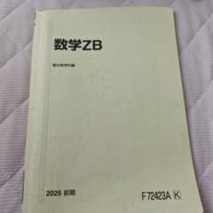 数学ZB 2025 前期 駿台のサムネイル