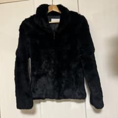 M-prepier black レディース ラビットファーコート ジャケット - メルカリ
