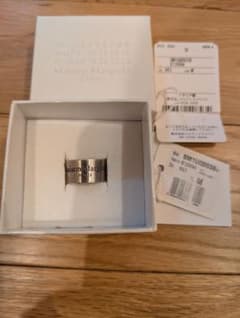 美品 MaisonMargiela ワイドバンドシルバーリング メゾンマルジェラ 
