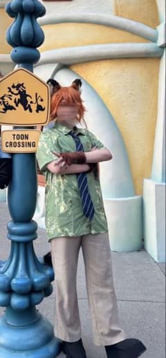あ*び様 ズートピア ニック コスプレ衣装セット ウィッグ付き Dハロ 仮装のサムネイル