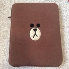 クマの顔のブラウンタブレットケースのサムネイル