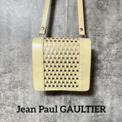 希少 Jean Paul GAULTIER レザー 編み込み ショルダーバッグ - メルカリ