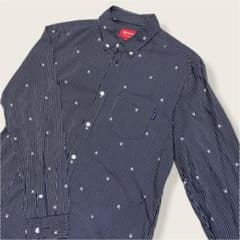 supreme  シュプリーム　ストライプシャツ　ネイビー　メンズのサムネイル