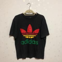 [レア]90s adidas アディダス オリジナルス　ラスタカラー　tシャツのサムネイル