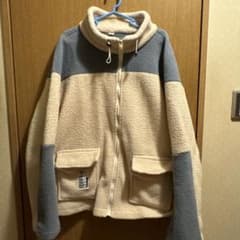 フリースジャケット アイボリー・グレー Ｏサイズのサムネイル