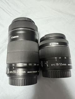Canon EF-S 18-55mm / 55-250mm STM レンズ2本のサムネイル