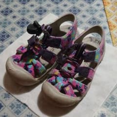 サンダル　14センチ　キーン　花柄　ピンクのサムネイル